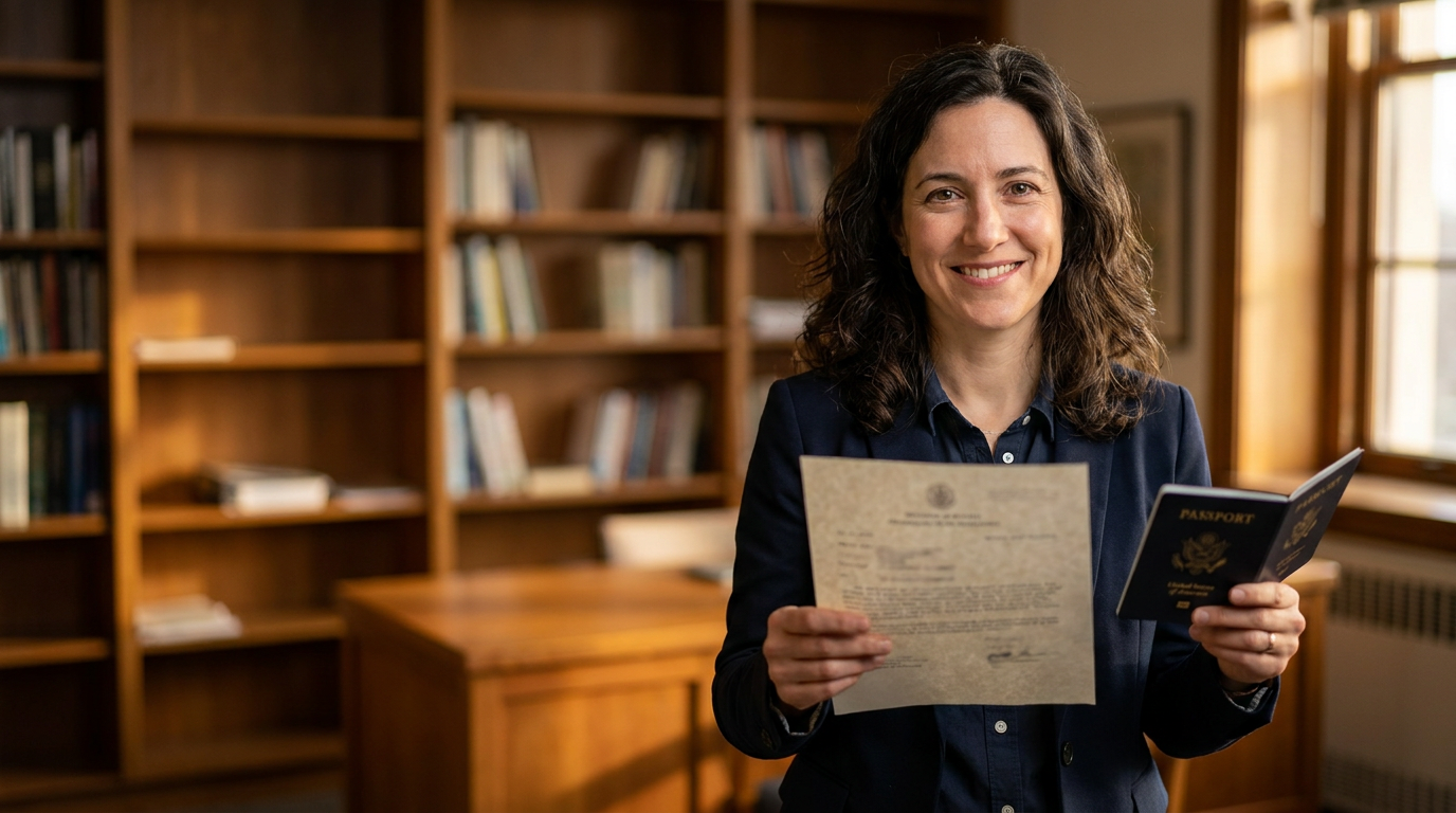 University professor in Boston, MA holding an approved O-1A extraordinary ability visa notice