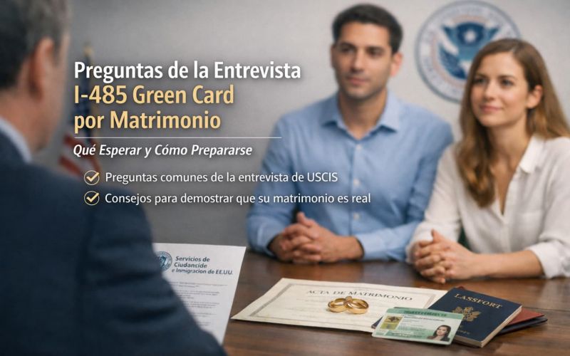 Preguntas de la Entrevista I-485 para Green Cards por Matrimonio: Qu&eacute; Esperar y C&oacute;mo Prepararse