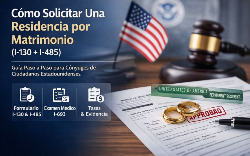 Gu&iacute;a Paso a Paso: C&oacute;mo Solicitar una Green Card por Matrimonio (I-130 + I-485)