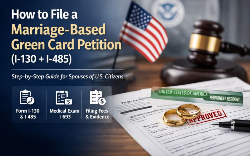 Step-by-Step Guide: How to File a Marriage-Based Green Card Petition (I-130 + I-485)