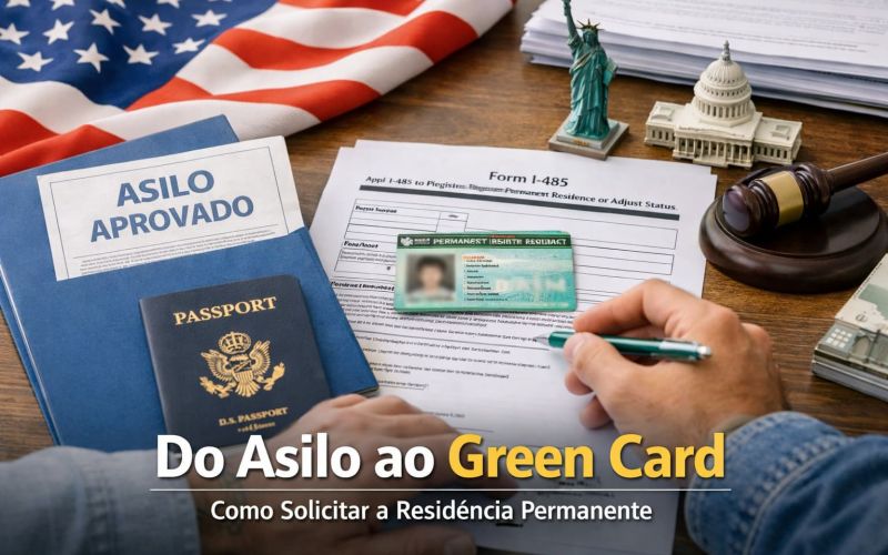 ¿Puedo solicitar una tarjeta verde después de recibir asilo?