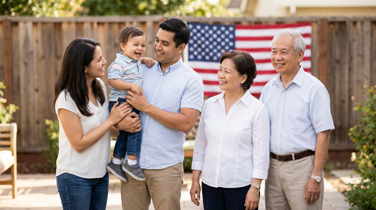Família de imigrantes comemora a obtenção da residência permanente com a ajuda de um advogado especializado em imigração de Connecticut