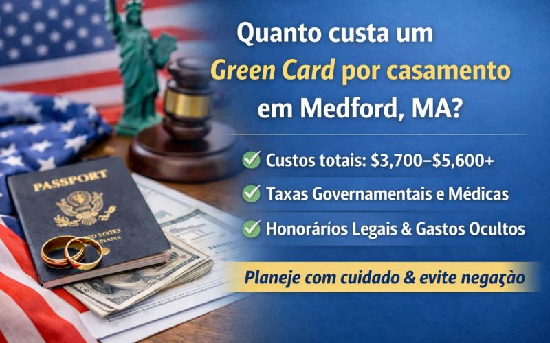 Quanto Custa um Green Card por Casamento em Medford, MA?