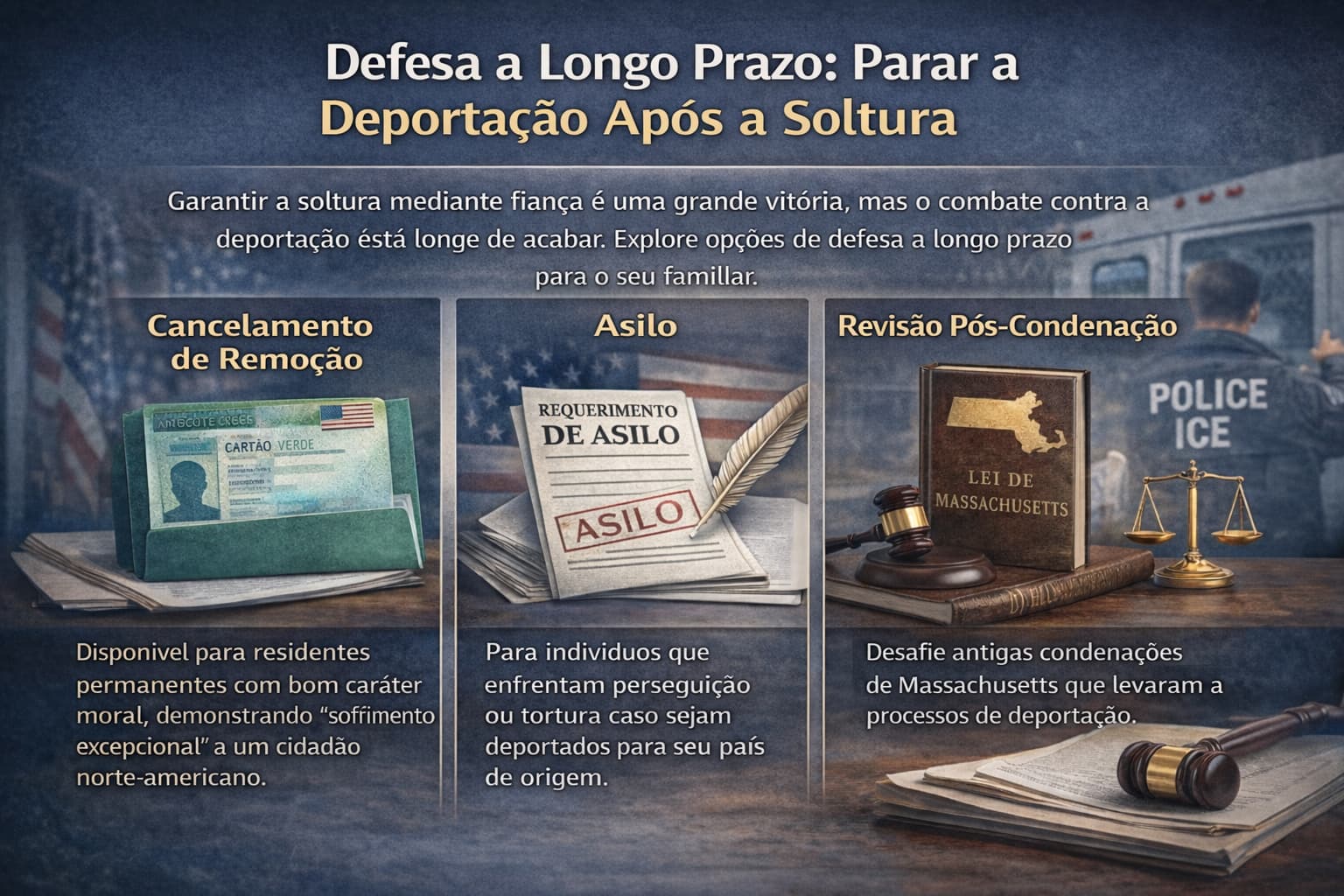 Defesa a longo prazo contra deporta&ccedil;&atilde;o nos EUA ap&oacute;s soltura do ICE